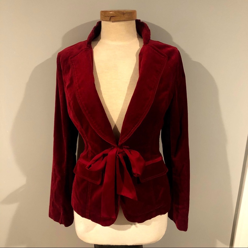 WHBM velvet velour coat jacket blazer